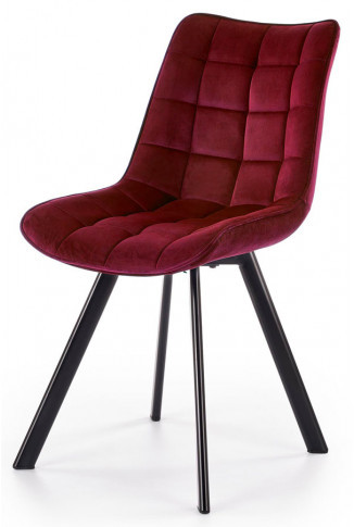 Zestaw bordowych eleganckich krzeseł tapicerowanych 4 szt. S5-M28