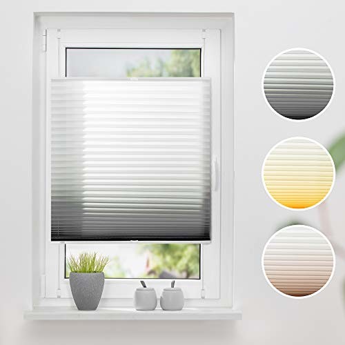 K-home roleta plisowana z mocowaniem na zaciski gradient koloru, 100 x 130 CM 100891-7
