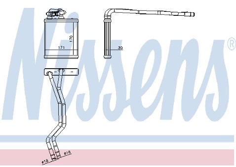 NISSENS Wymiennik ciepła, ogrzewanie wnętrza 71771