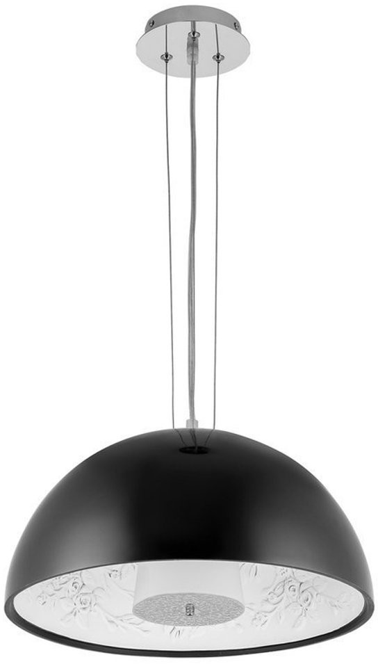 Zdjęcia - Żyrandol / lampa Wisząca lampa kopuła Frozen garden ST-7049S black shiny ażurowa czarna bia