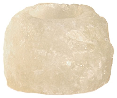 Himalaya Salt Dreams Salt Dreams 4041678003050 świecznik na świeczki typu tealight z kryształów soli himalajskiej monitora około 400 G, biały Line 4041678003050