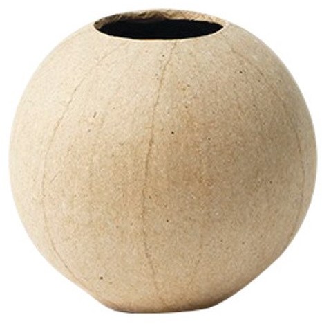 Decopatch Art déco Patch hd003o wazon na kwiaty wazon kula ze papier mache, 8 x 8 x 7,5 cm, wodoodporny do ozdabiania idealnie pasują do Twojego mieszkania, karton brązowy HD004O