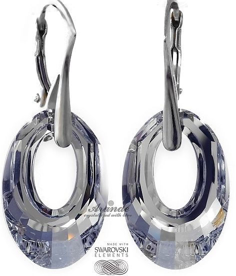 Swarovski srebrzyste kolczyki COMET HELIOS SREBRO