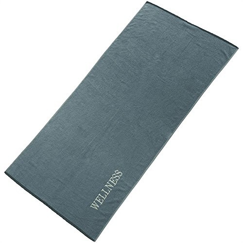 aqua-textil Wellness ręcznik saunowy, bawełna, 200 x 80 cm, szary, pojedyncze opakowanie 10144