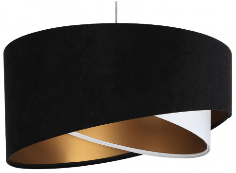 Czarno-biała asymetryczna lampa wisząca - 5X EX981 D2-W83
