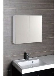 Aqualine VEGA szafka z lustrem, 80x70x18cm, biała VG080