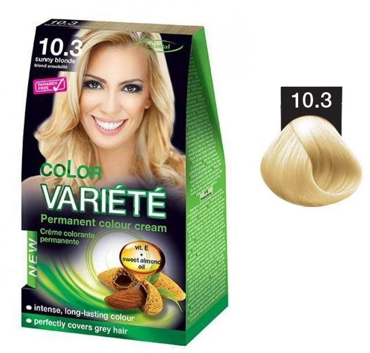 Chantal Variete Color Permanent Color Cream farba trwale koloryzująca 10.3 Słoneczny Blond 50g