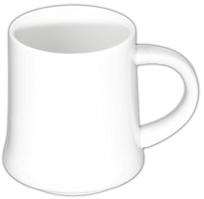 Holst Porzellan View porcelanowy kubek do picia, biały, biały, 0.25 l GVB 024K