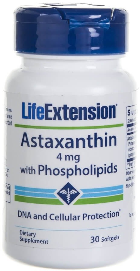 Life Extension Life Extension Astaksantyna z fosfolipidami 4 mg - 30 kapsułek LE01923