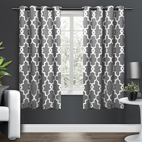 Home Exclusive Exclusive Home guertler Satin zaciemnić pomieszczenie zasłona okienna para, Black Pearl, 2-częściowy EH8136-01 2-63G