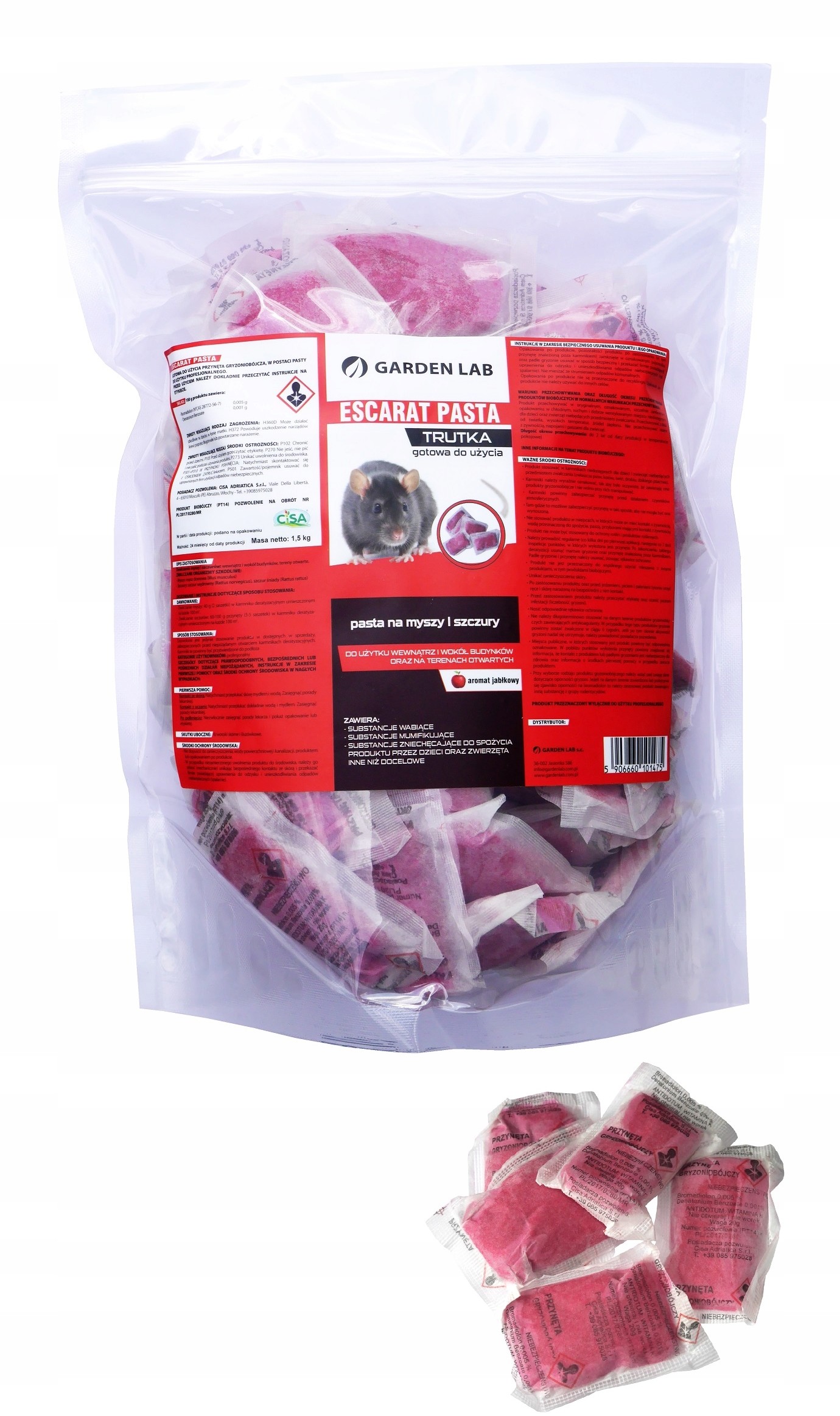 Escarat Pasta Silna Trutka Na Myszy Szczury 5 Kg