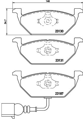 BREMBO Zestaw klocków hamulcowych, hamulce tarczowe P 85 072