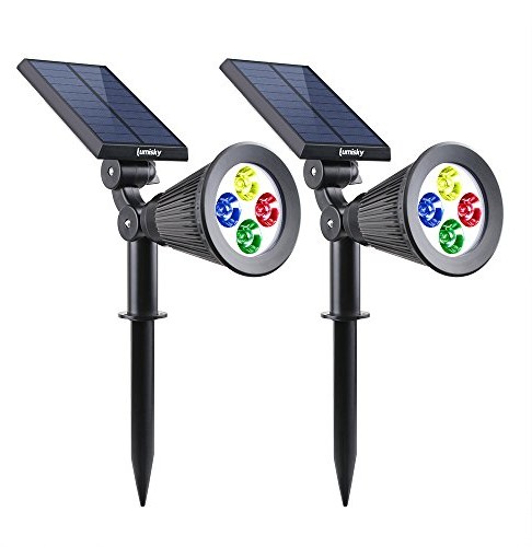 Lumisky lumisky piłeczki W34 2 W 1 reflektor z słońca i kolorowe, 4 LED, na zewnątrz, wodoodporna, tworzywo sztuczne, 1 W, białe, 29 x 9,5 x 34 cm SPIKY C34 X2
