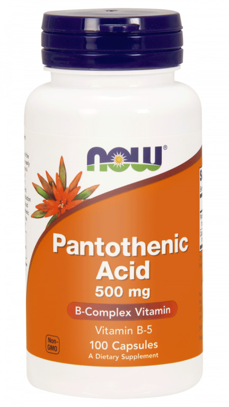 Now Foods Pantothenic Acid - Kwas Pantotenowy (Witamina B5) 500 mg (100 kaps.)