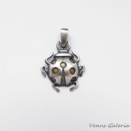 Zawieszka srebrna- Biedronka mała 1609
