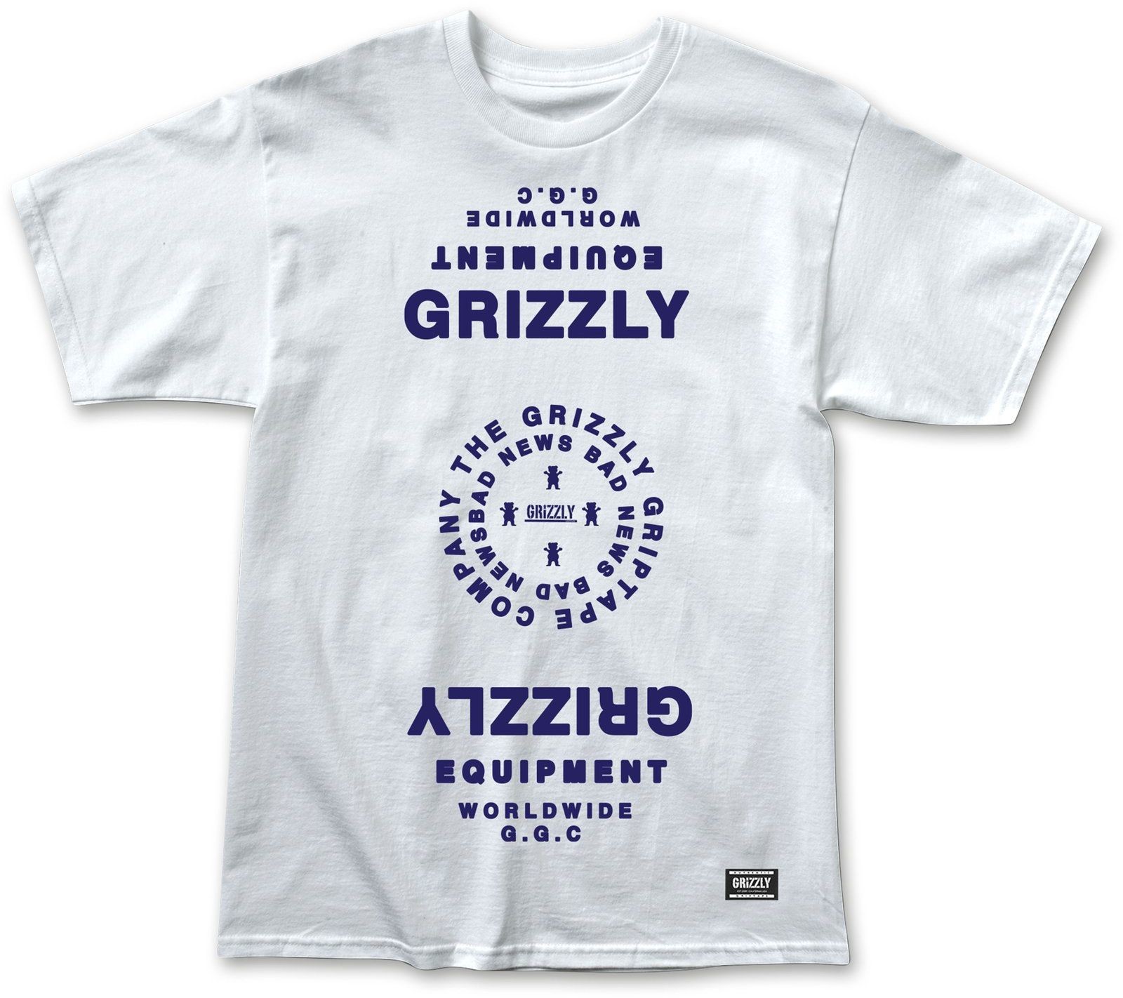 Grizzly t-shirt MIRRORED TEE White