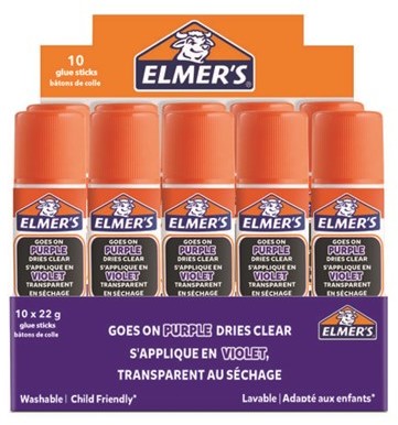 Elmer's Elmer's ELMERS 22 gram Disappearing Purple Glue stick x 10 2136614