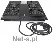 Intellinet Network Solutions Panel wentylacyjny 4W z termostatem i kablem do szafy 19 czarny (712866)