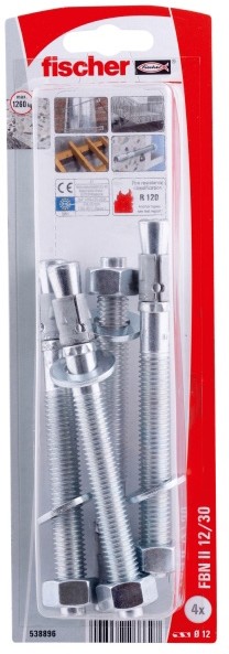 Fischer Kotwy trzpieniowe FBN II 12 x 120 mm 4 szt. 538896