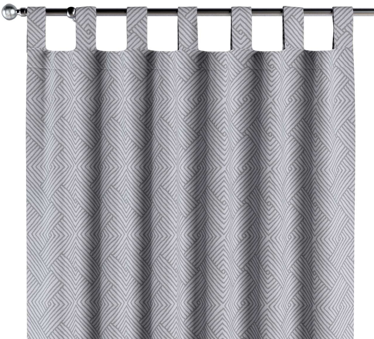 Dekoria pl pl Zasłona na szelkach 1 szt. szare wzory geometryczne 1szt 130 × 260 cm Sunny 310-143-45