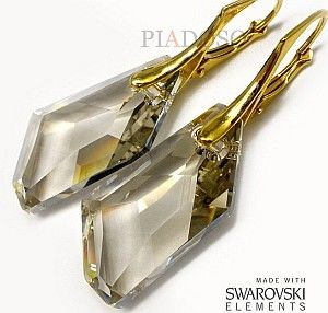 Swarovski kolczyki SHADE ZŁOTE SREBRO PROMOCJA