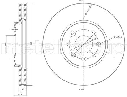 METELLI Tarcza hamulcowa 23-0800C 23-0800C
