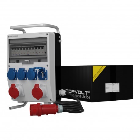 Doktorvolt Rozdzielnica budowlana TD-S/FI 2x16A 4x230V SKHU kabel 5x4mm2 metalowy stojak 0175 DV-0175-F