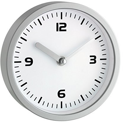 TFA 60.3012 Zegar łazienka Zegar kwarcowy ,4 duże przyssawki mocowanie, biały, 1 - opakowanie 60.3012