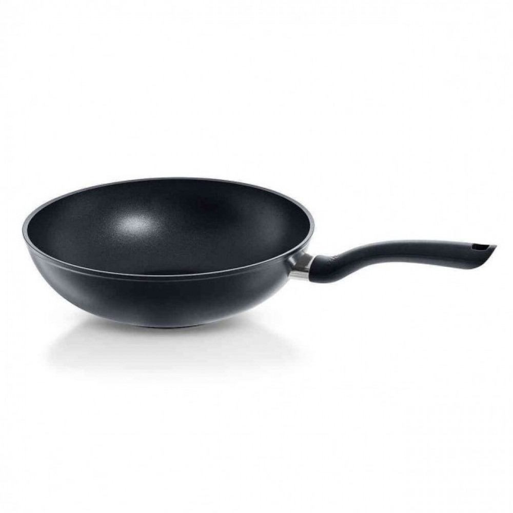 Fissler Cenit 28 Cm Czarna Patelnia Wok Nieprzywierający