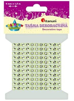 Titanum Taśma z kryształkami średnica kryształka 4 mm długość 1,5m JASNOZIELONA CRAFT-FUN 363500 6959