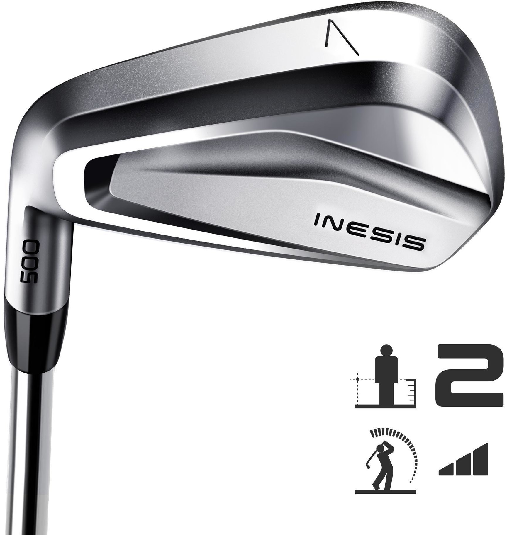 INESIS Kije golfowe zestaw ironów 500 rozm. 2 szybki swing dla leworęcznych unisex