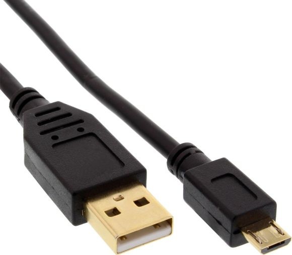 InLine Kabel USB USB A microUSB A 0.3m czarny 31703P 31703P
