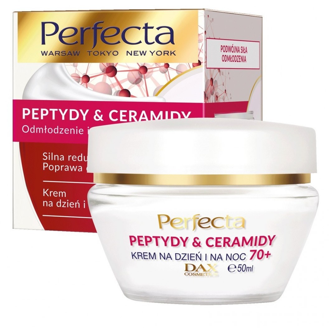 Perfecta DAX Peptydy & Ceramidy 70+ Krem na dzień i noc Silna Redukcja zmarszczek i uelastycznienie 50ml 114938