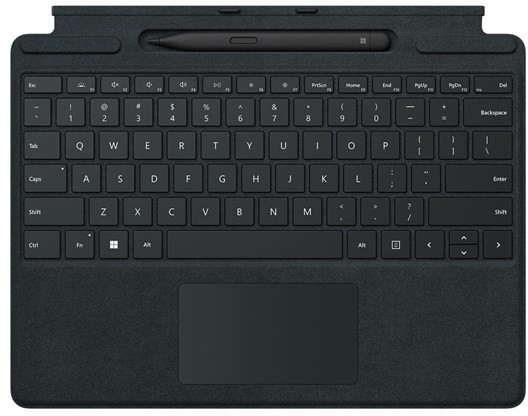 Microsoft Surface Pro Signature Keyboard - keyboard - with touchpad accelerometer Surface Slim Pen 2 storage and charging tray - QWERTZ - German - black - with Slim Pen 2 - Klawiatury - Niemcy - Czarn 8X6-00005