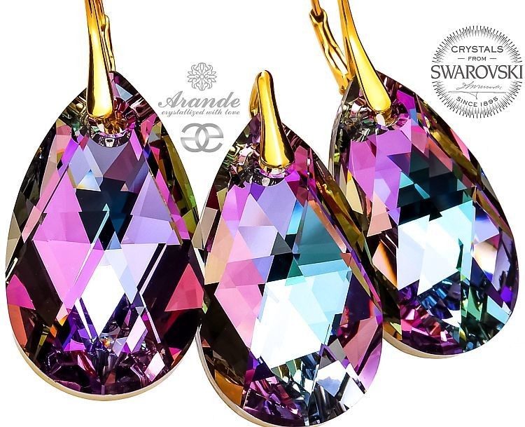 Arande SWAROVSKI KOMPLET VITRAIL ZŁOTE SREBRO 700722