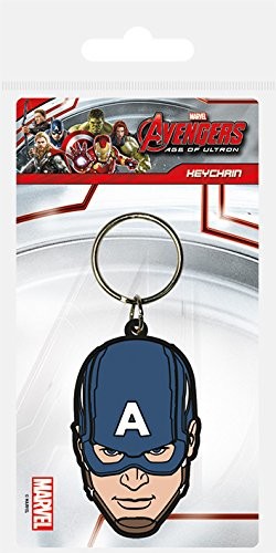 Pyramid Captain America Head Age of Ultron Avengers Rubber Keyring Keychain Official RK38422C