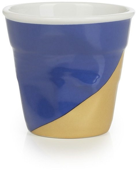 Revol Kubek Porcelanowy Do Espresso Froisses Wist Up Niebiesko-Żółty 80 Ml