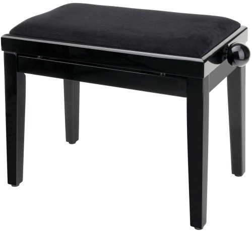 Classic Cantabile krzesło do pianina, kolor: czarny, wysoki połysk 00010160