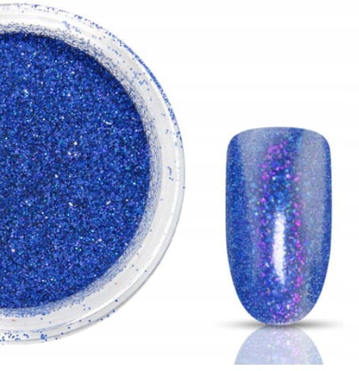 Pyłek Do Zdobienia Paznokci Holo Dark Blue Shine