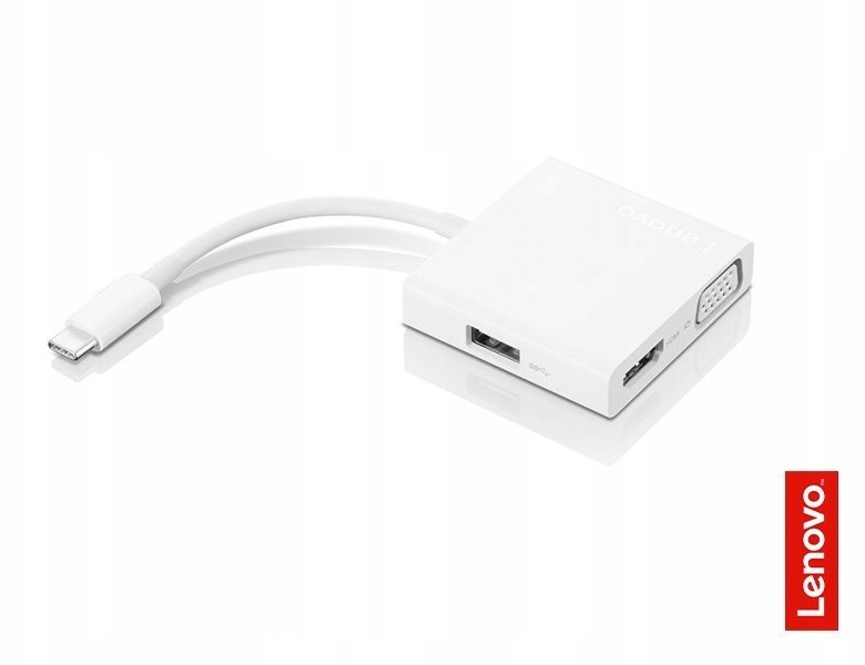 Lenovo 3-in-1 Travel Hub Power Adapter, Usb-c