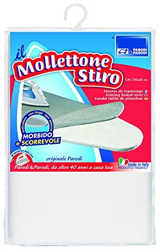 Parodi & Parodi stiromega Molton w poliester uniwersalny. 130 x 45 cm więcej miejsca ok. wyściółka pod poszewka z wokół osi miękka i ułatwiają prasowanie. Idealnie dopasowuje się do deski do prasowania. 198