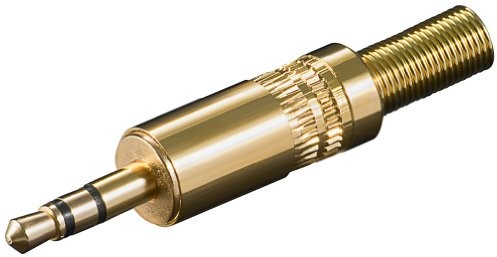 Radiostore Wtyk typu jack 3,5 MM Stereo, metalowy, pozłacany, metalik 1X 11018