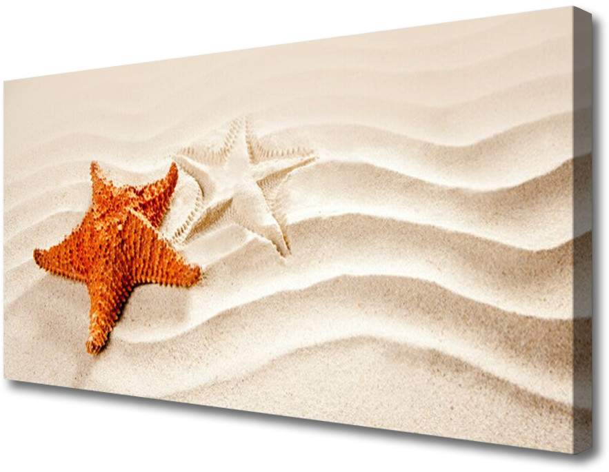 PL Tulup Obraz Canvas Rozgwiazda na Piasku Plaża 125x50cm