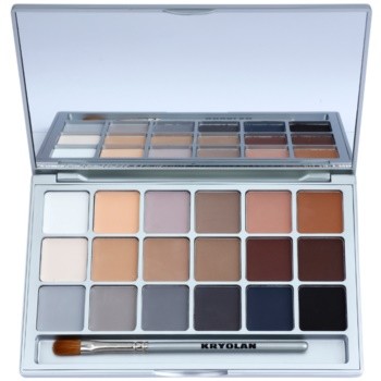 Kryolan Basic Eyes paleta cieni do powiek 18 kolorów odcień V 3 Natural 20 g