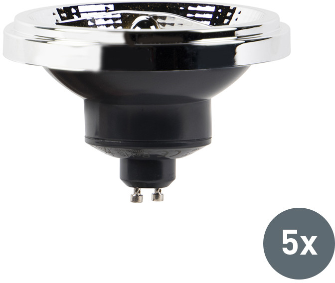 LUEDD Zestaw 5 Żarówek LED GU10 AR111 11W 820 lm 3000K