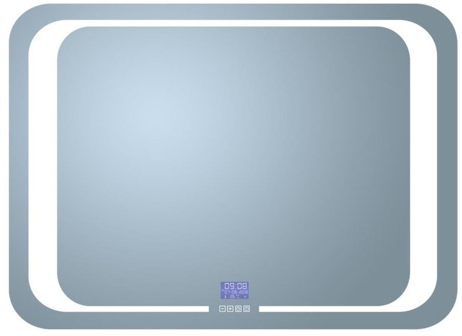 VENTI Lustro łazienkowe z oświetleniem wbudowanym TIMER 80 x 60 VENTI