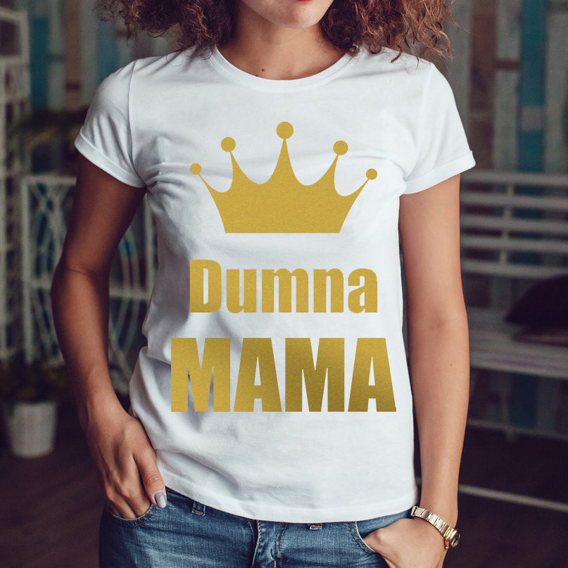 Poczpol Dumna mama z złotym nadrukiem - koszulka damska 42192-G