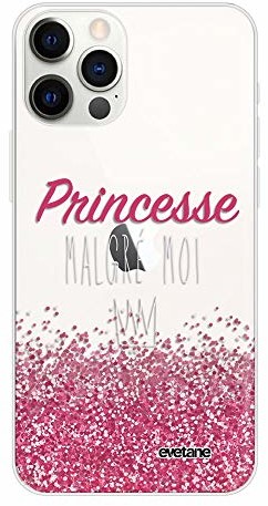 Evetane Etui ochronne do iPhone 12/12 Pro, motyw księżniczki pomimo jestem CD_209847