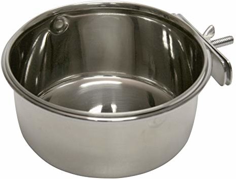 Kerbl KERBL 82782 miska ze stali nierdzewnej, 12 cm mocowanie na śruby 600 ML do Nager