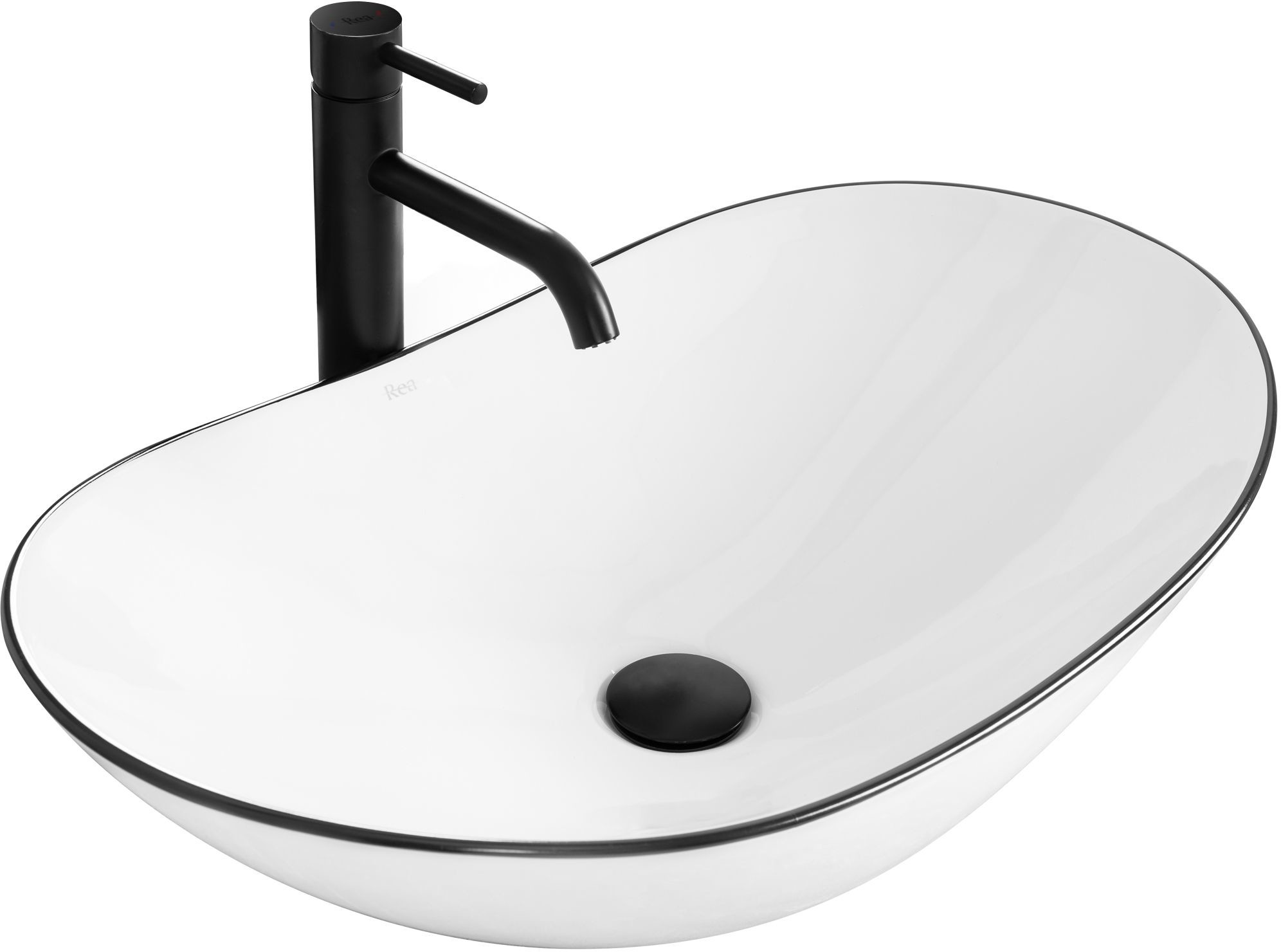 Rea Umywalka nablatowa Royal Black Edge U8569